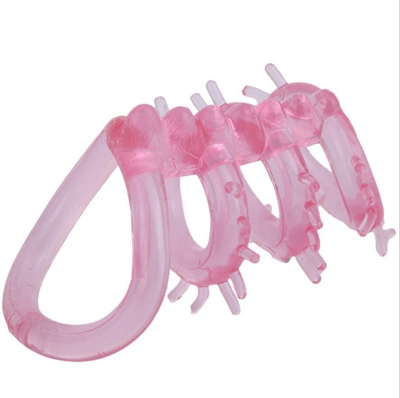 Triple Ticklers Cock Ring Sex Toy TPE Material Skin Friendly DF031