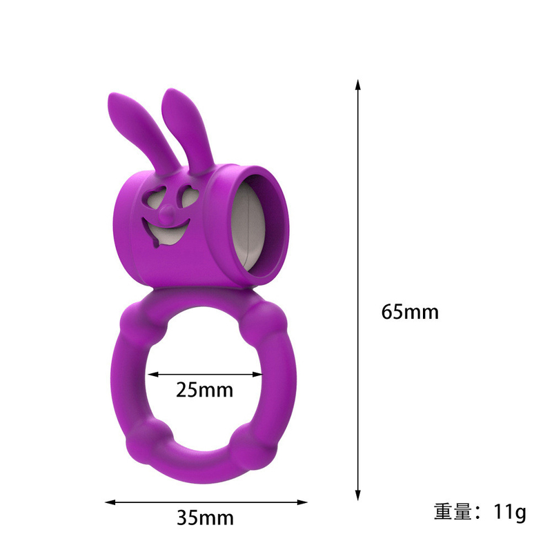 Passionate Rechargeable Vibrating Rabbit Cock Ring OEM ODM Service DF248